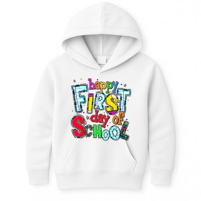 Happy First Day Of School Gifts Students Teachers Kids Hoodie