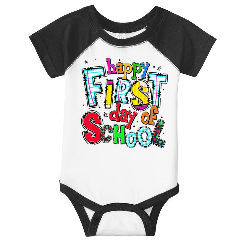 Happy First Day Of School Gifts Students Teachers Infant Baby Jersey Bodysuit