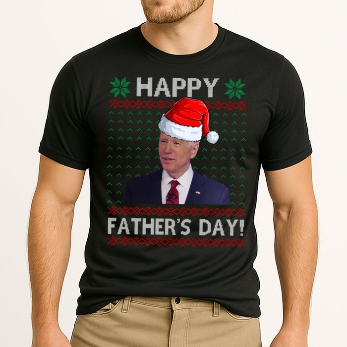 Happy Father's Day Funny Joe Biden Christmas Joke Cooling Performance Crew T-Shirt