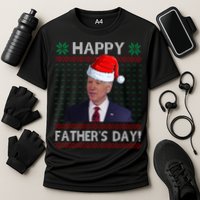 Happy Father's Day Funny Joe Biden Christmas Joke Cooling Performance Crew T-Shirt