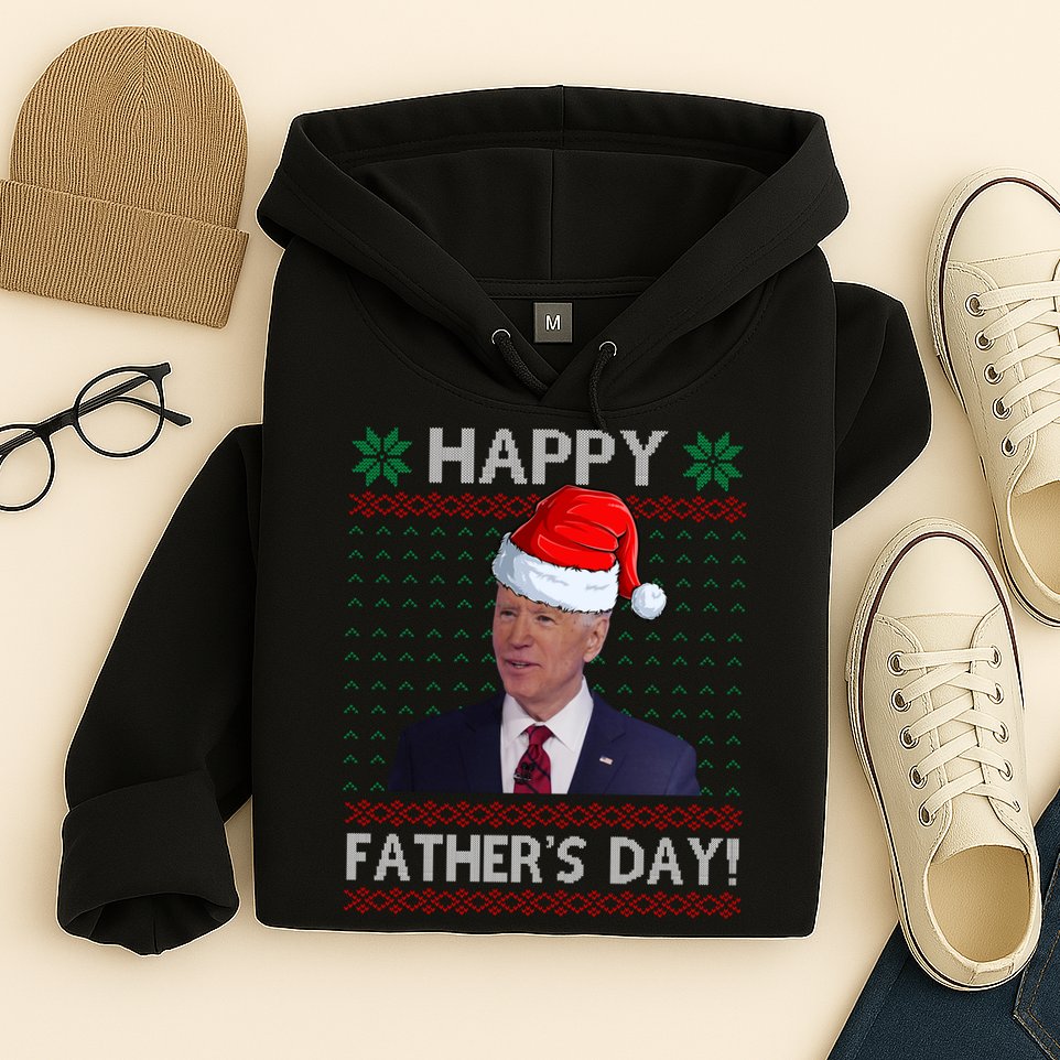 Happy Father's Day Funny Joe Biden Christmas Joke Hoodie