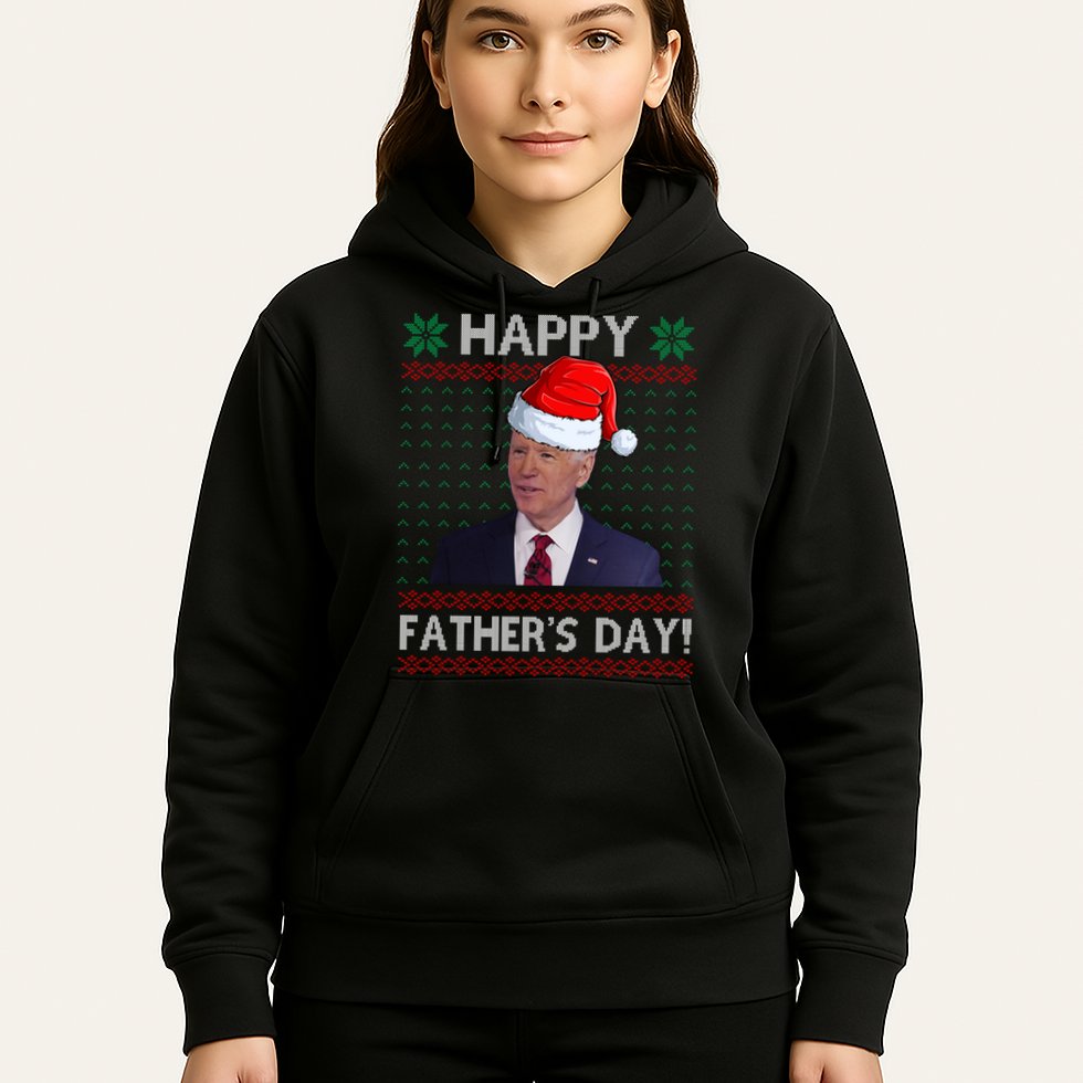 Happy Father's Day Funny Joe Biden Christmas Joke Hoodie
