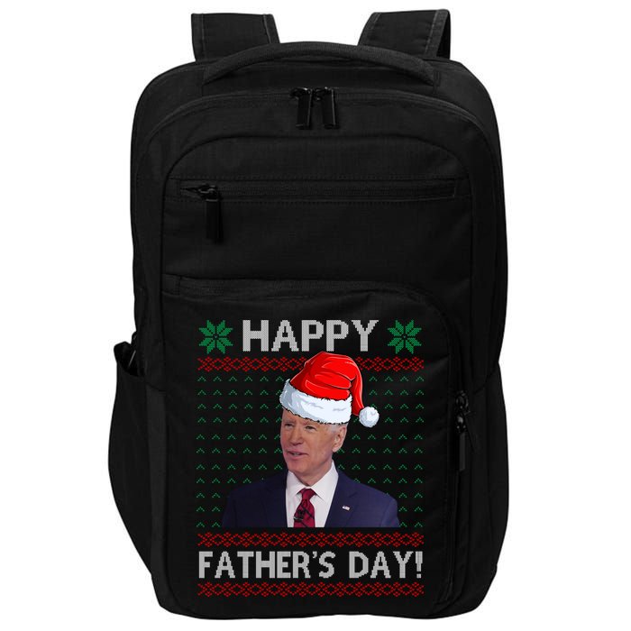 Happy Father's Day Funny Joe Biden Christmas Joke Impact Tech Backpack