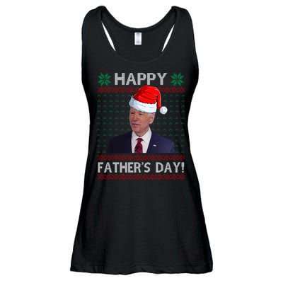Happy Father's Day Funny Joe Biden Christmas Joke Ladies Essential Flowy Tank