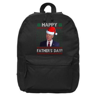 Happy Father's Day Funny Joe Biden Christmas Joke 16 in Basic Backpack