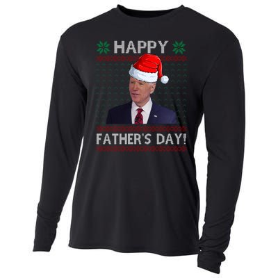 Happy Father's Day Funny Joe Biden Christmas Joke Cooling Performance Long Sleeve Crew