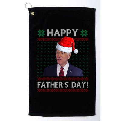 Happy Father's Day Funny Joe Biden Christmas Joke Platinum Collection Golf Towel