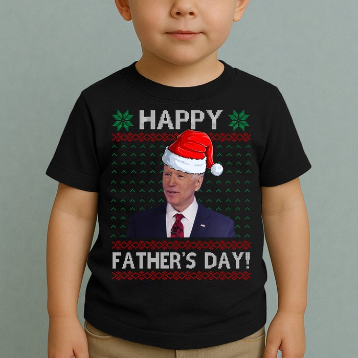 Happy Father's Day Funny Joe Biden Christmas Joke Toddler T-Shirt