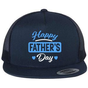 Happy Father's Day Gift Flat Bill Trucker Hat