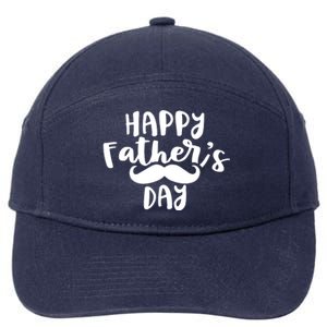 Happy Father's Day Mustache 7-Panel Snapback Hat