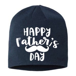 Happy Father's Day Mustache Sustainable Beanie