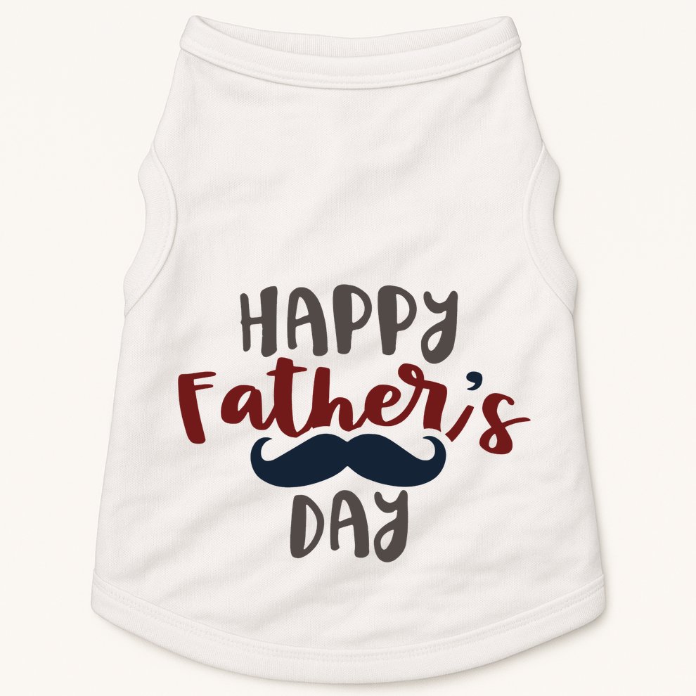 Happy Father's Day Mustache Doggie Tank
