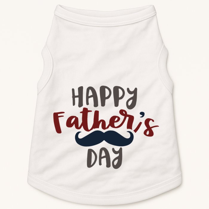 Happy Father's Day Mustache Doggie Tank