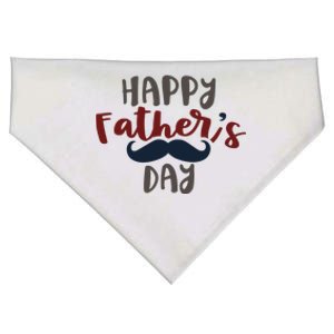 Happy Father's Day Mustache USA-Made Doggie Bandana