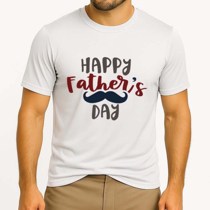 Happy Father's Day Mustache Performance Shirt