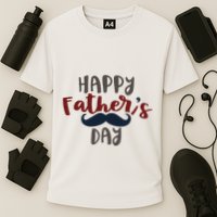Happy Father's Day Mustache Performance Shirt
