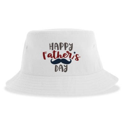 Happy Father's Day Mustache Sustainable Bucket Hat