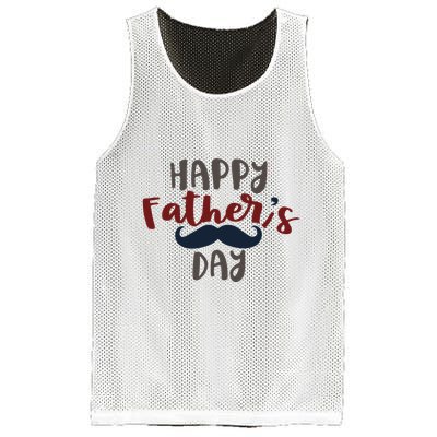 Happy Father's Day Mustache Mesh Reversible Basketball Jersey Tank