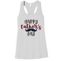 Happy Father's Day Mustache Women's Racerback Tank