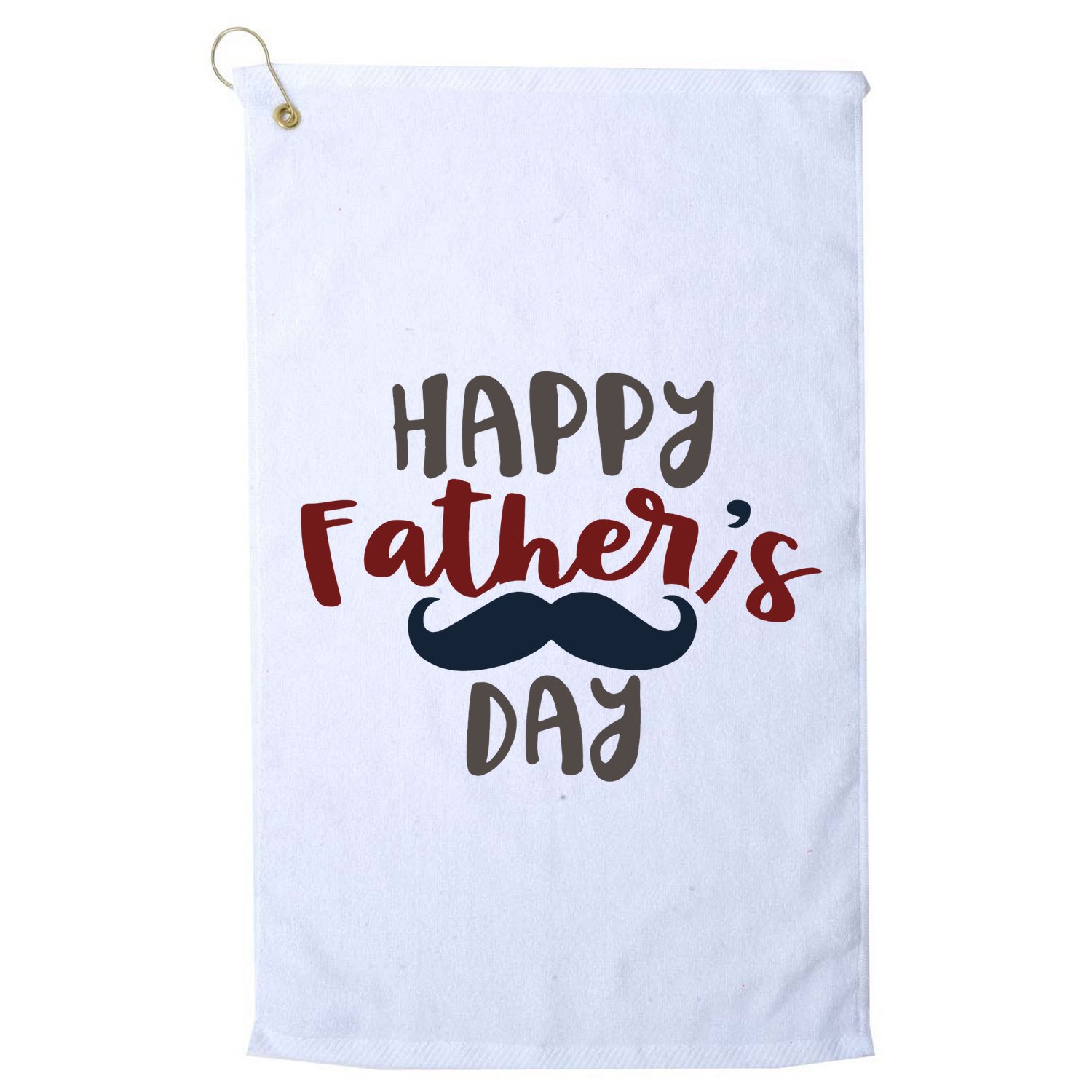 Happy Father's Day Mustache Golf Towel
