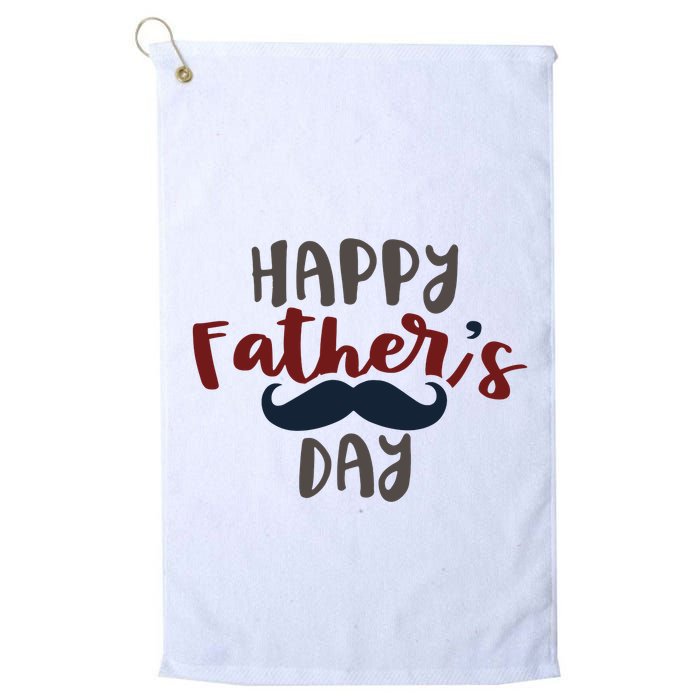 Happy Father's Day Mustache Golf Towel