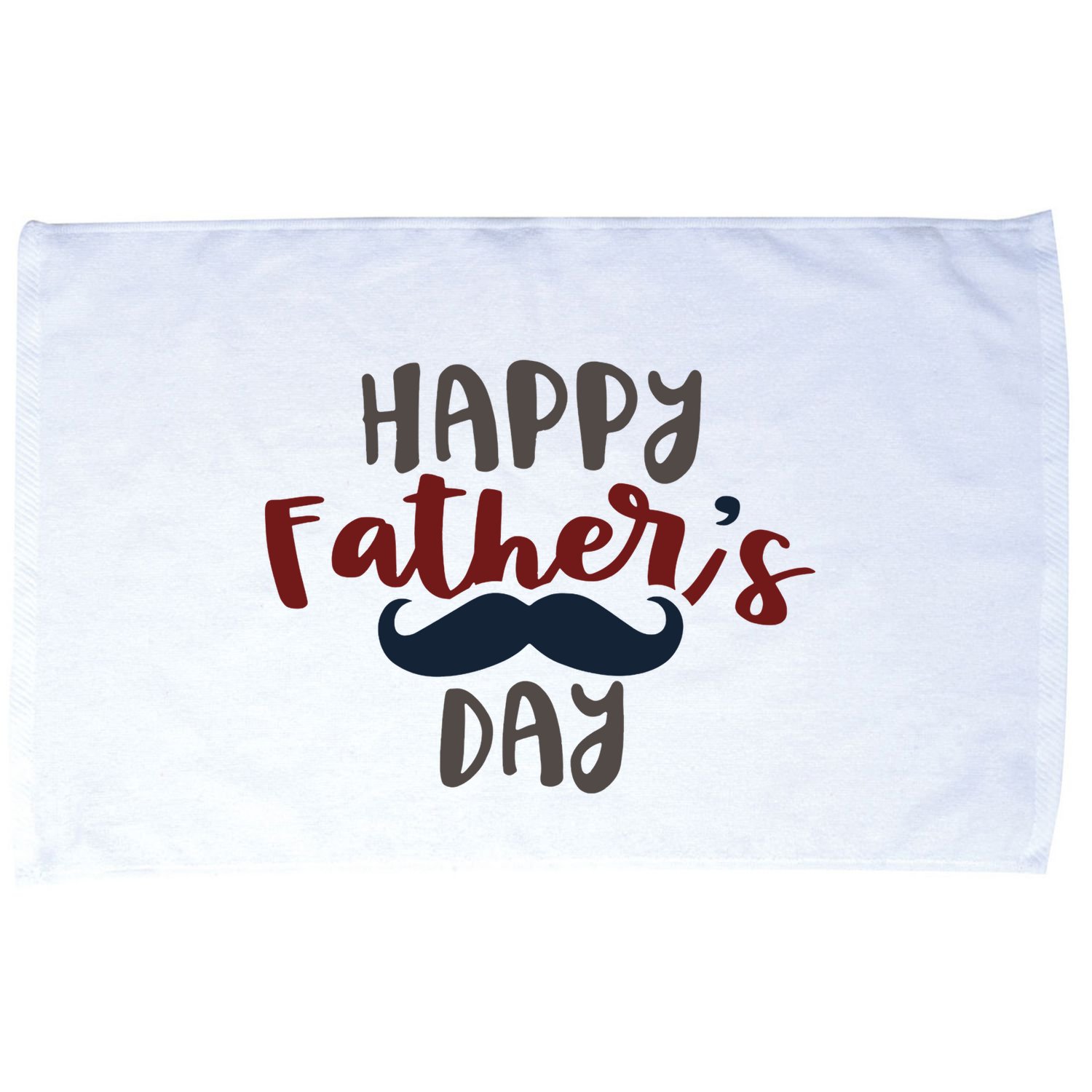 Happy Father's Day Mustache Microfiber Hand Towel