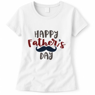 Happy Father's Day Mustache Womens T-Shirt