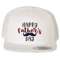 Happy Father's Day Mustache Wool Snapback Cap