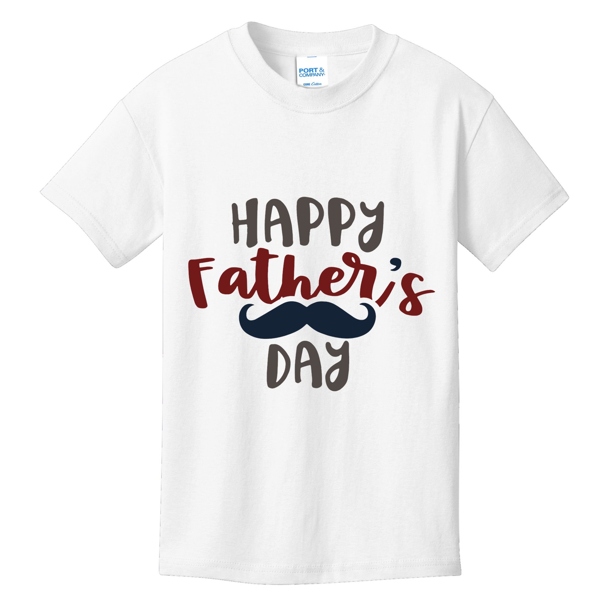 Happy Father's Day Mustache Kids T-Shirt