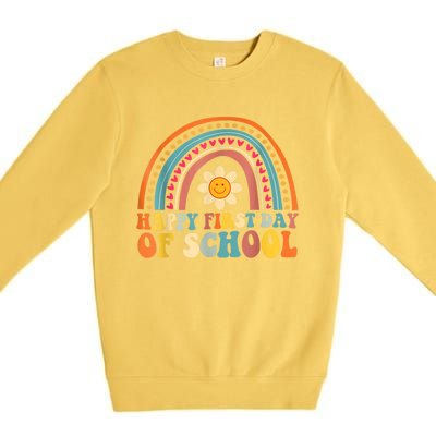 Happy First Day Of School For Teachers Kids Back To School Premium Crewneck Sweatshirt