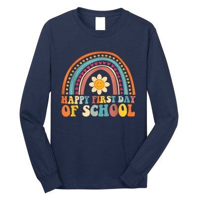 Happy First Day Of School For Teachers Kids Back To School Long Sleeve Shirt