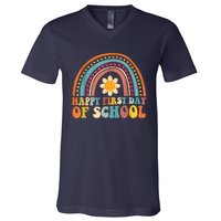 Happy First Day Of School For Teachers Kids Back To School V-Neck T-Shirt