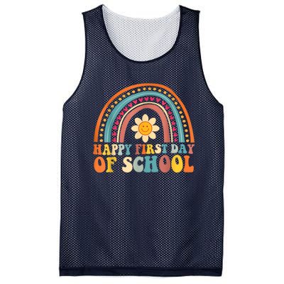 Happy First Day Of School For Teachers Kids Back To School Mesh Reversible Basketball Jersey Tank