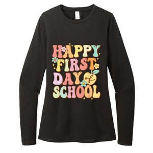 Happy First Day Of School Teachers Back To School Love Womens CVC Long Sleeve Shirt