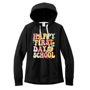 Happy First Day Of School Teachers Back To School Love Women's Fleece Hoodie