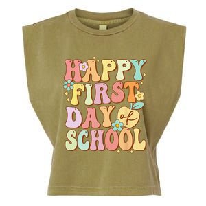 Happy First Day Of School Teachers Back To School Love Garment-Dyed Women's Muscle Tee