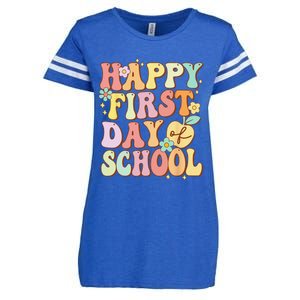 Happy First Day Of School Teachers Back To School Love Enza Ladies Jersey Football T-Shirt