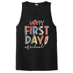 Happy First Day Of School Leopard Back To School Teacher PosiCharge Competitor Tank