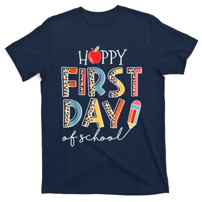 Happy First Day Of School Leopard Back To School Teacher T-Shirt