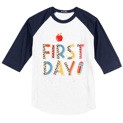 Happy First Day Of School Leopard Back To School Teacher Baseball Sleeve Shirt