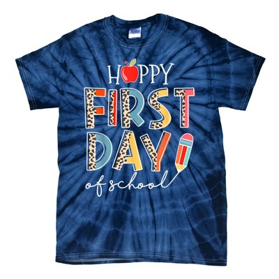 Happy First Day Of School Leopard Back To School Teacher Tie-Dye T-Shirt