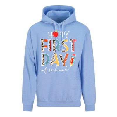 Happy First Day Of School Leopard Back To School Teacher Unisex Surf Hoodie