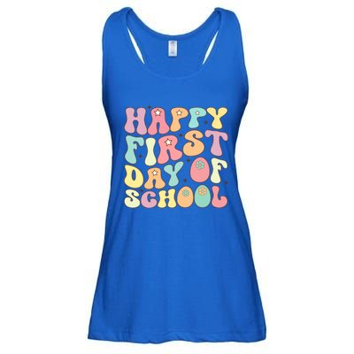 Happy First Day Of School Teacher Back To School Student Cool Gift Ladies Essential Flowy Tank