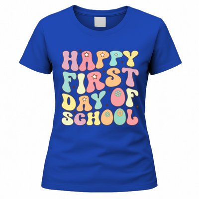 Happy First Day Of School Teacher Back To School Student Cool Gift Women's T-Shirt