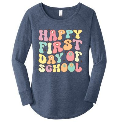 Happy First Day Of School Teacher Back To School Student Cool Gift Women's Perfect Tri Tunic Long Sleeve Shirt