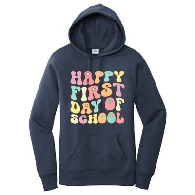 Happy First Day Of School Teacher Back To School Student Cool Gift Women's Pullover Hoodie