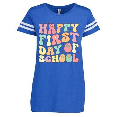 Happy First Day Of School Teacher Back To School Student Cool Gift Enza Ladies Jersey Football T-Shirt