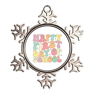 Happy First Day Of School Teacher Back To School Student Cool Gift Metallic Star Ornament