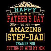 Happy Father's Day Step-Dad for Dad Daddy Step-father 16 in Basic Backpack