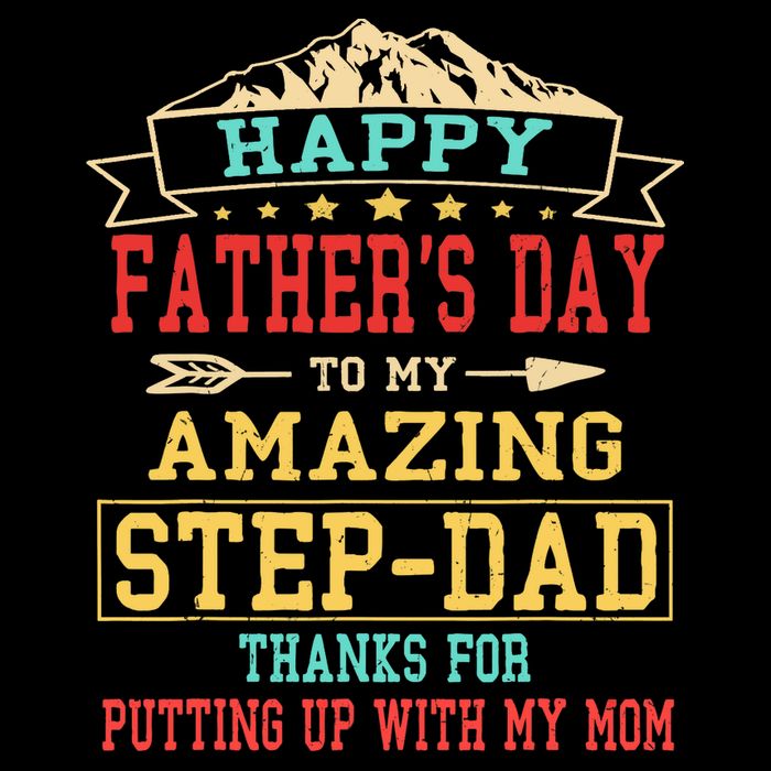 Happy Father's Day Step-Dad for Dad Daddy Step-father 16 in Basic Backpack